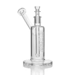 GRAV® – 7IN Clear Medium Upright Bubbler Water Pipe – with 14M Bowl