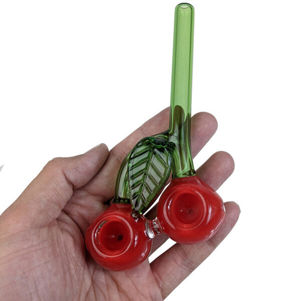 6IN Double Cherry Novelty Hand Pipe 2
