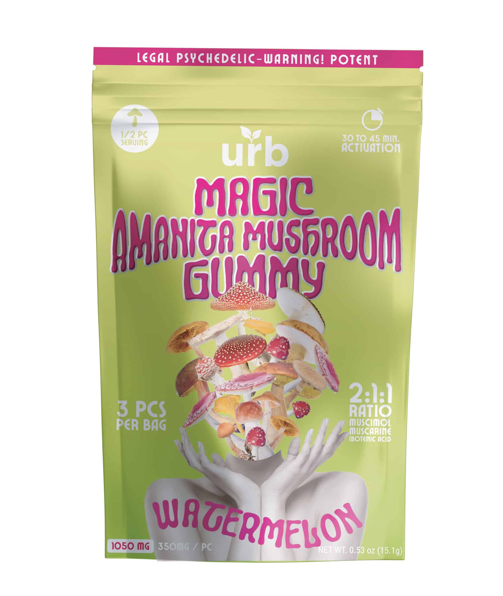 Urb Finest Amanita Magic Mushroom Gummy WATERMELON
